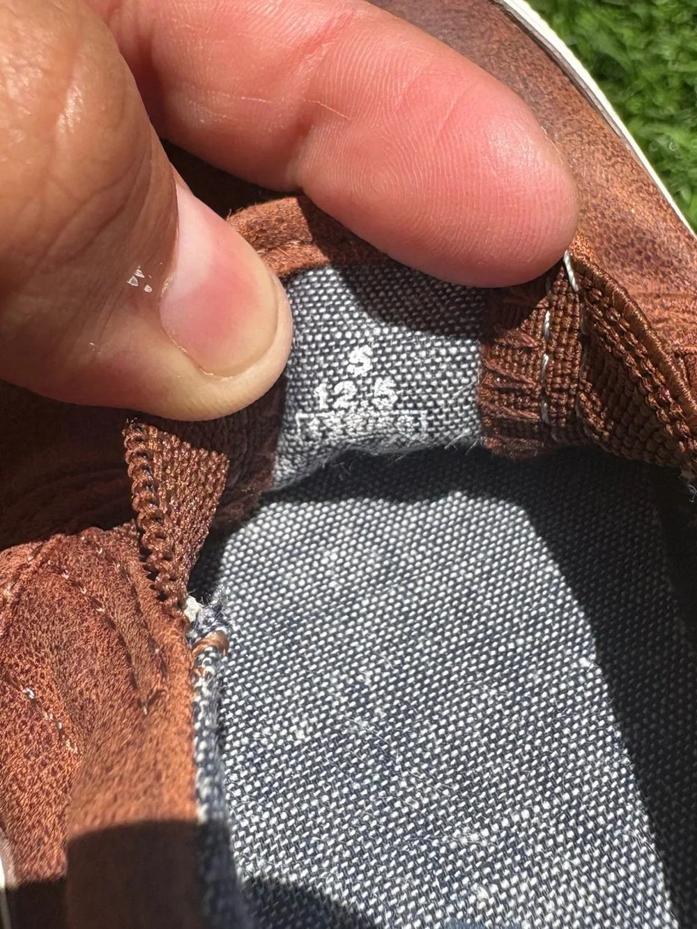 Old Navy Brown Slip-On Toddler Shoes with White Sole